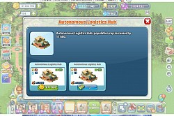 Autonomous Logistics Hub - Constructing Foundation layout, with Population Cap increase by 11,600. Construction Cost : 3 Megabucks, or 871,000 Gold Coins.